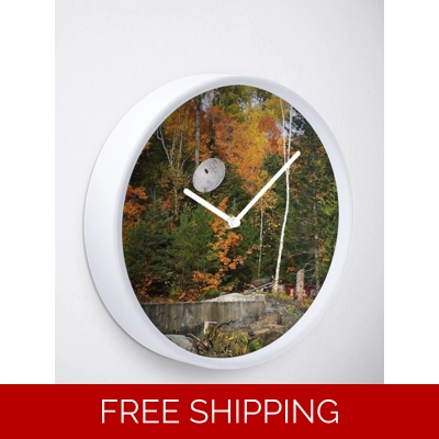 Clock Black natural Bamboo Wood Satellite Dish Fall 2019